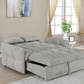 Cotswold Upholstered Convertible Sleeper Sofa Bed Light Grey 508307