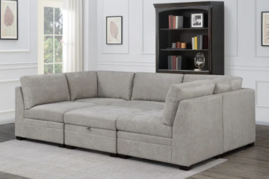 Tisdale 6-piece Modular Fabric Sectional