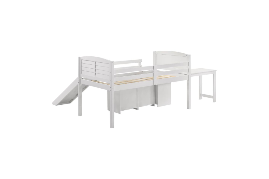 Millie Twin Workstation Loft Bed White 400330T