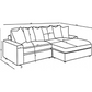 Blaine Upholstered Reversible Chaise Sectional Sofa Fog 509900