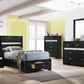 Miranda 51-inch Wood Twin Storage Panel Bed Black 206361T Comming Soon