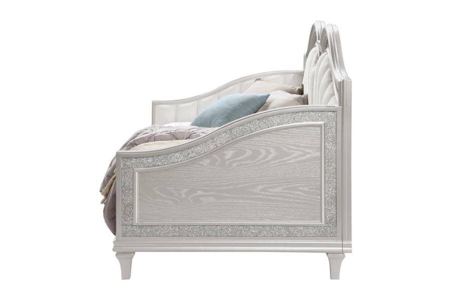 Evangeline Upholstered Twin Daybed Silver Oak 360121