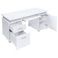 Tracy 2-drawer Computer Desk White 800108