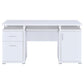 Tracy 2-drawer Computer Desk White 800108