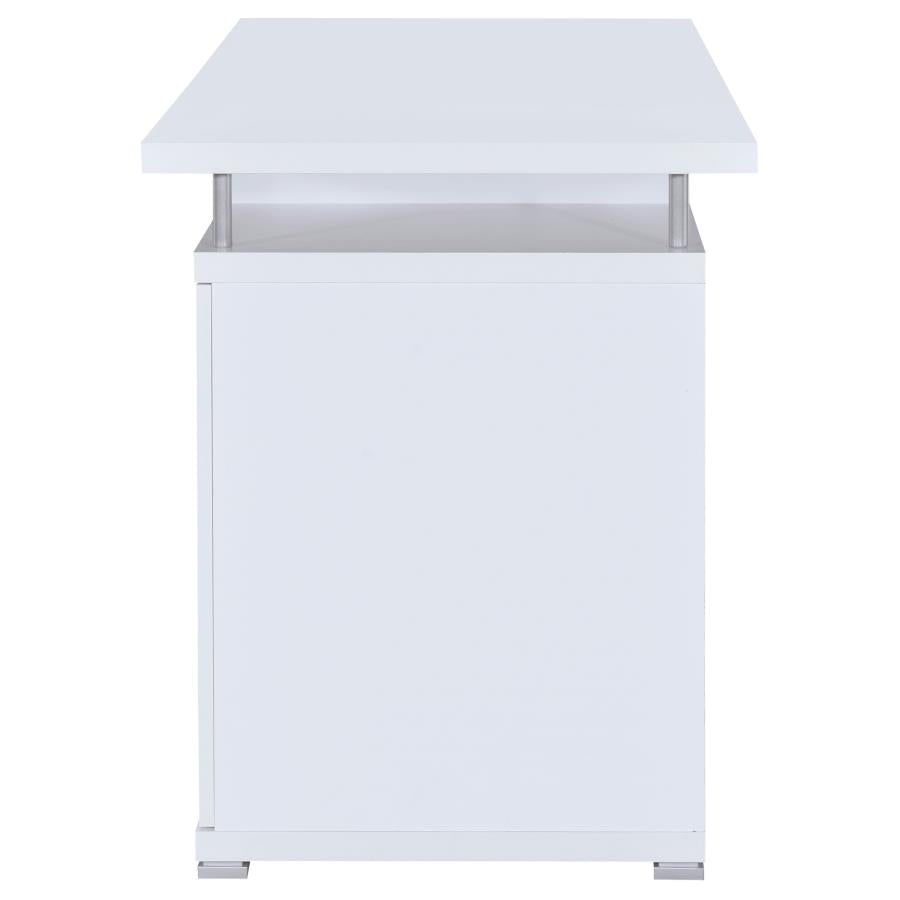 Tracy 2-drawer Computer Desk White 800108