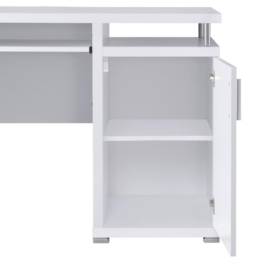 Tracy 2-drawer Computer Desk White 800108