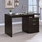 Irving 2-drawer Office Desk with Cabinet Cappuccino 800109