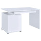 Irving 2-drawer Office Desk with Cabinet White 800110