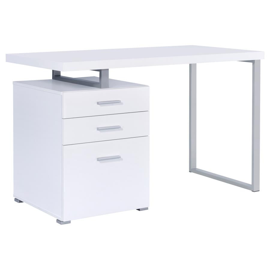 Brennan 3-drawer Office Desk White 800325