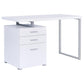 Brennan 3-drawer Office Desk White 800325