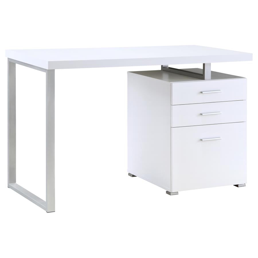 Brennan 3-drawer Office Desk White 800325