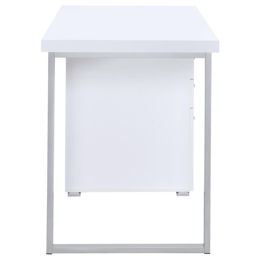 Brennan 3-drawer Office Desk White 800325