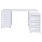 Yvette L-shape Office Desk White 800516