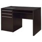 Halston Rectangular Connect-it Office Desk Cappuccino 800702