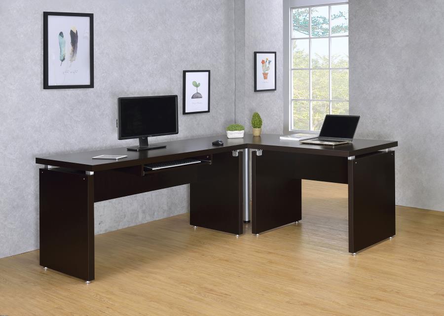 Skylar Engineered Wood L-Shape Computer Desk Cappuccino  800891L