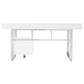 Whitman 4-drawer Writing Desk Glossy White 800897