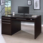 Halston 3-drawer Connect-it Office Desk Cappuccino 800982