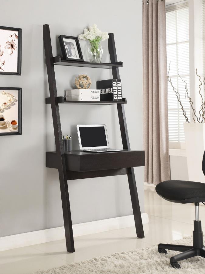 Colella 2-shelf Writing Ladder Desk Cappuccino 801373