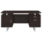 Lawtey Rectangular Storage Office Desk Cappuccino 801521