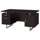 Lawtey Rectangular Storage Office Desk Cappuccino 801521