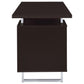 Lawtey Rectangular Storage Office Desk Cappuccino 801521