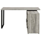 Hertford L-shape Office Desk with Storage Grey Driftwood 804462