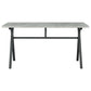 Tatum Rectangular Writing Desk Cement and Gunmetal 805891