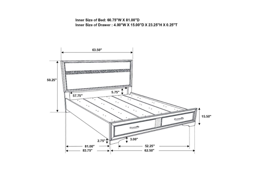 Miranda 4-piece Queen Bedroom Set White 205111Q-S4