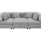 Cambria 6-piece Upholstered Modular Sectional Sofa Grey	551511-SET