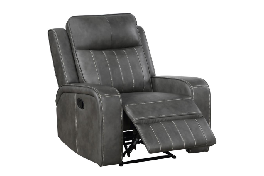 Raelynn 3-piece Upholstered Reclining Sofa Set Grey 603191-S3