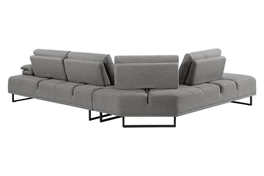 Arden Upholstered Sectional Sofa with Adjustable Back Taupe 508888