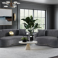 Brookside Velvet Upholstered Curved Loveseat Dark Grey 504845 Comming Soon