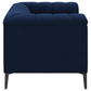 Chalet Upholstered Tuxedo Arm Tufted Chair Blue	509213