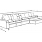 Blaine Upholstered Reversible Chaise Sectional Sofa Fog 509900-SET