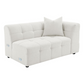 Everly Boucle Upholstered Extra Long Sofa Off White 504850