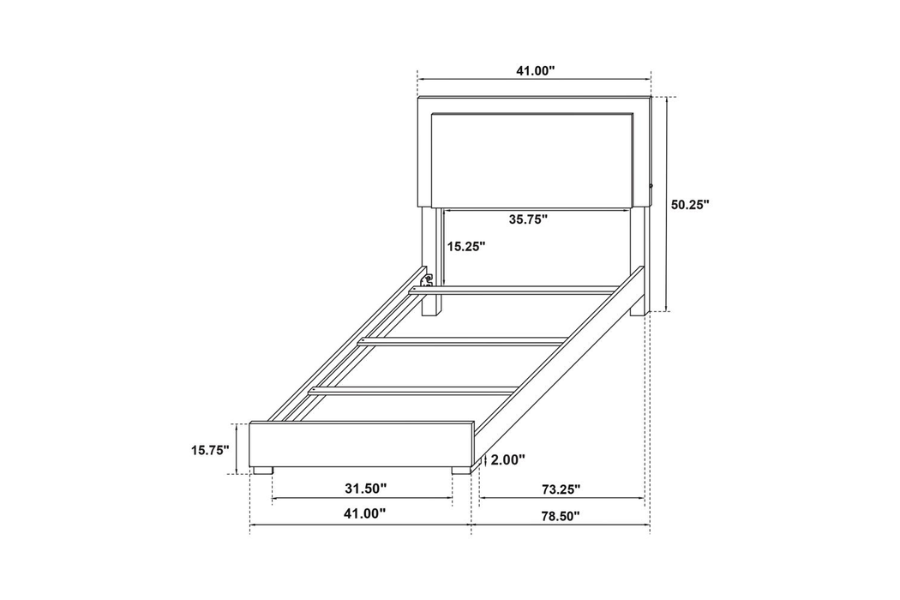 Juego de dormitorio doble Marceline de 4 piezas, color negro 222831T-S4 