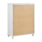 Juego de dormitorio Barzini Eastern King de 4 piezas en color blanco 300843KE-S4 