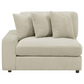 Sofá chaise longue reversible tapizado Blaine en color arena 509899-SET 