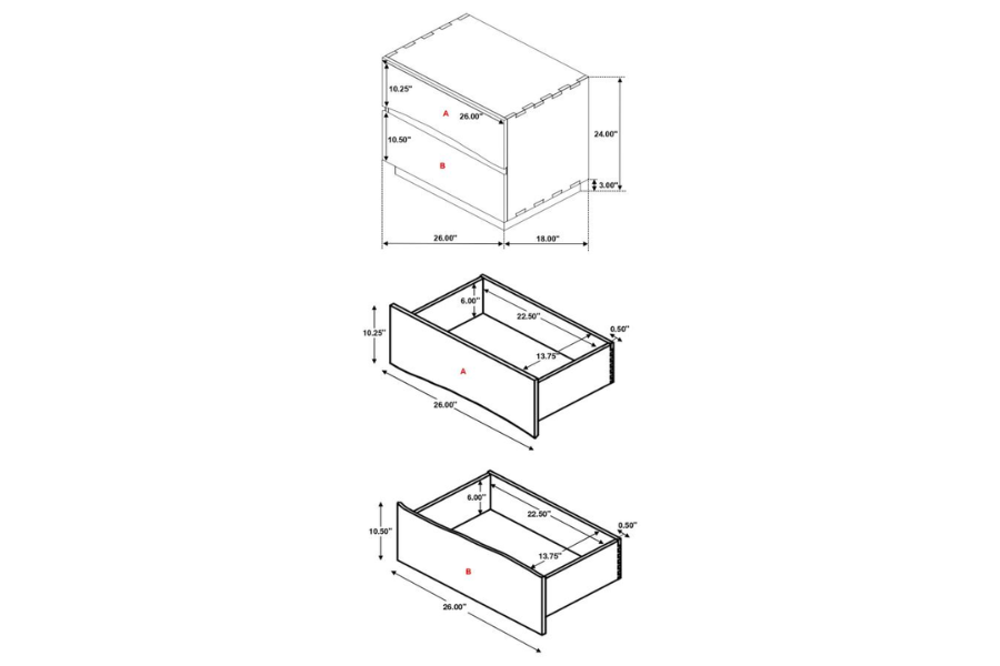 Juego de dormitorio Winslow de 5 piezas tamaño Queen en nogal ahumado 223250Q-S5 