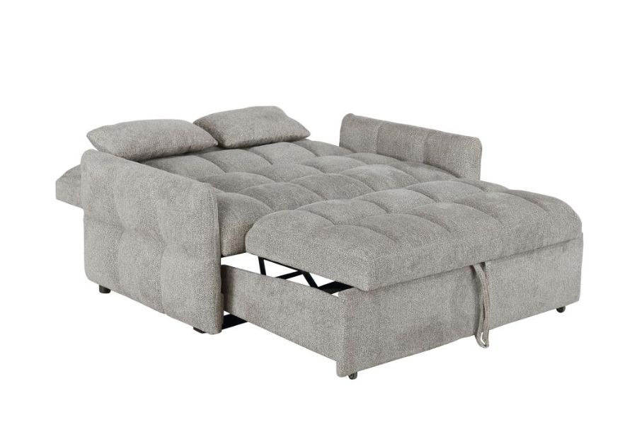 Cotswold Upholstered Convertible Sleeper Sofa Bed Light Grey 508307