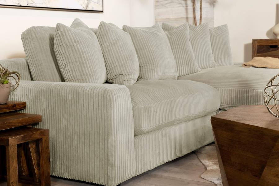 Blaine Upholstered Reversible Chaise Sectional Sofa Sand 509899