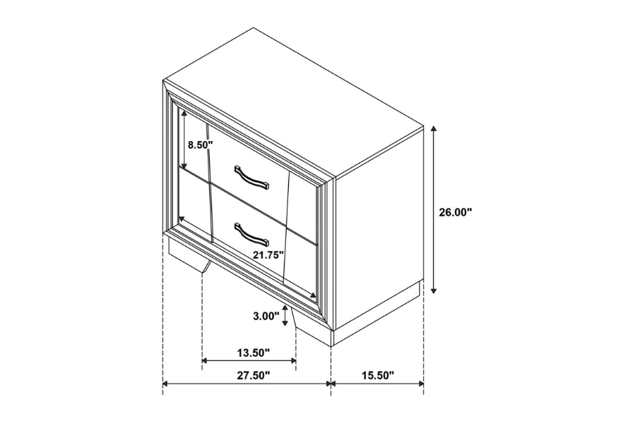 Juego de dormitorio Janine Eastern King de 4 piezas en gris 223551KE-S4 Próximamente 