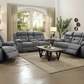 Higgins Upholstered Motion Reclining Loveseat Grey 602262