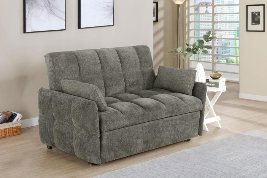 Cotswold Upholstered Convertible Sleeper Sofa Bed Light Grey 508307