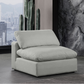 Comfy Linen Textured Fabric Armless Chair SKU: 187Cream-Armless