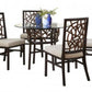 Trinidad 6 PC Dining Set w/cushion SKU: PJS-1401-BLK-6PD