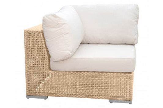 Austin Corner Chair w/off-white cushion