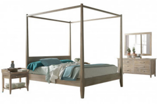 Juego de dormitorio Lyra de 4 piezas con cama tamaño queen 