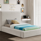 Devin Linen Textured Fabric Bed SKU: DevinBeige-T