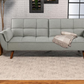 Caufield Upholstered Convertible Sofa Bed Turquoise Blue 360097